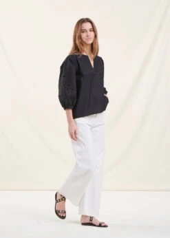 Top Noir Encolure Tunisienne En Coton 13 Top Noir Encolure Tunisienne En Coton -Mode Soldes Boutique FH TO VIJA P 700 c