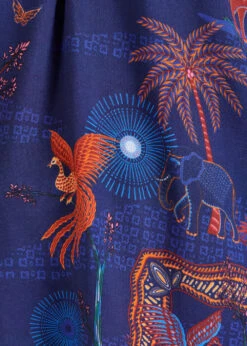 Top Bleu Manches 3/4 à Imprimé -Mode Soldes Boutique FH TO VUCINDA U 722 d