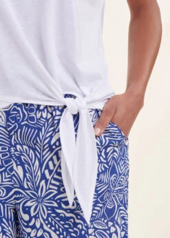 T-shirt Blanc En Lyocell Manches Courtes 12 T-shirt Blanc En Lyocell Manches Courtes -Mode Soldes Boutique FH TS VELSI 701 6