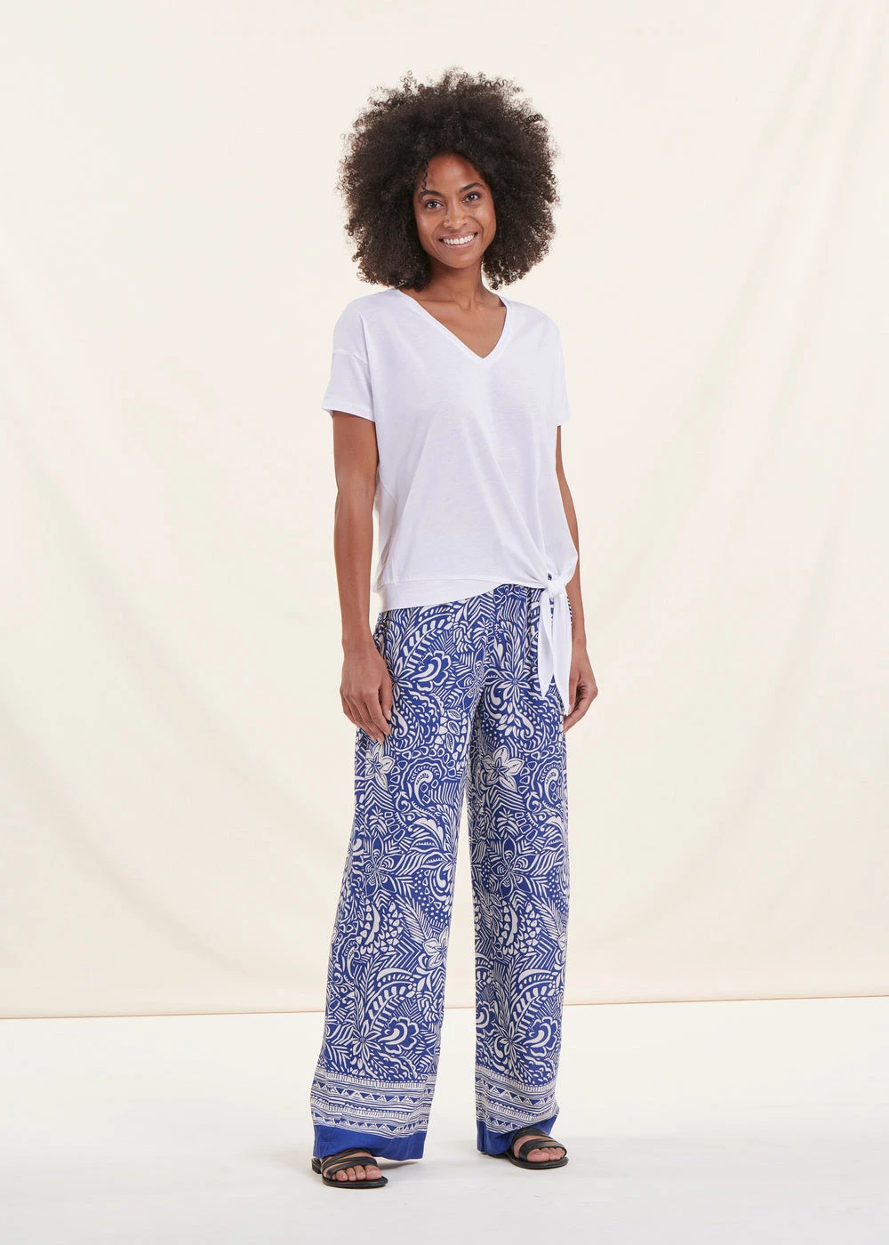 T-shirt Blanc En Lyocell Manches Courtes 4 T-shirt Blanc En Lyocell Manches Courtes – Image 2