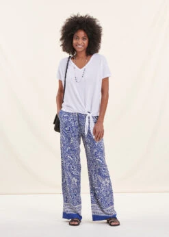 T-shirt Blanc En Lyocell Manches Courtes 13 T-shirt Blanc En Lyocell Manches Courtes -Mode Soldes Boutique FH TS VELSI 701 c