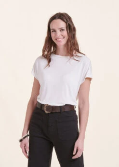 T-shirt écru Manches Courtes