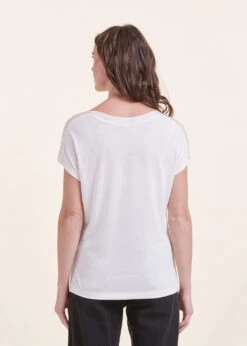 T-shirt écru Manches Courtes -Mode Soldes Boutique FH TS VERSI V 703 b